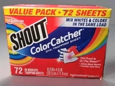 Shout Color Catcher Sheets 72 Count -For Laundry-  NEW- FREE SHIPPING!