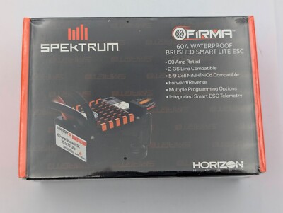 Spektrum SPMXSE60 Firma 60 Amp Lite Smart Waterproof Brushed ESC BRAND NEW!