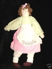 16" PRISCILLA GIRL PRIMATIVE CLOTH DOLL