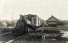Hanover IL Illinois Hanover Ry. Co. Railroad Station RPPC Photo Postcard COPY