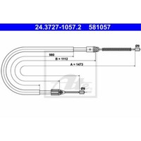 ATE Handbremsseil Bremsseil Hinten Passend FüR Renault Megane I BA0/1_ LA0/1_
