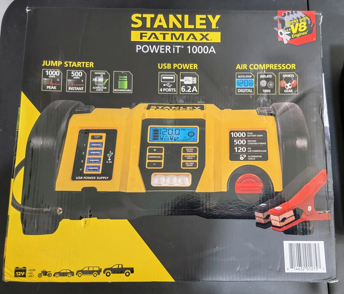 Stanley PP1DCS Fatmax 1000 Peak Amp Power Station