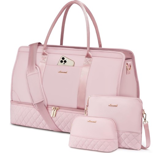 Weekender Bags for Women Travel Duffle Bag with Shoe Compartment, Carry