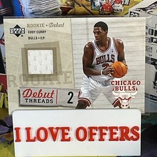 EDDY CURRY ROOKIE JERSEY 2005/06 DEBUT THREADS RC DC CHICAGO BULLS C STORE