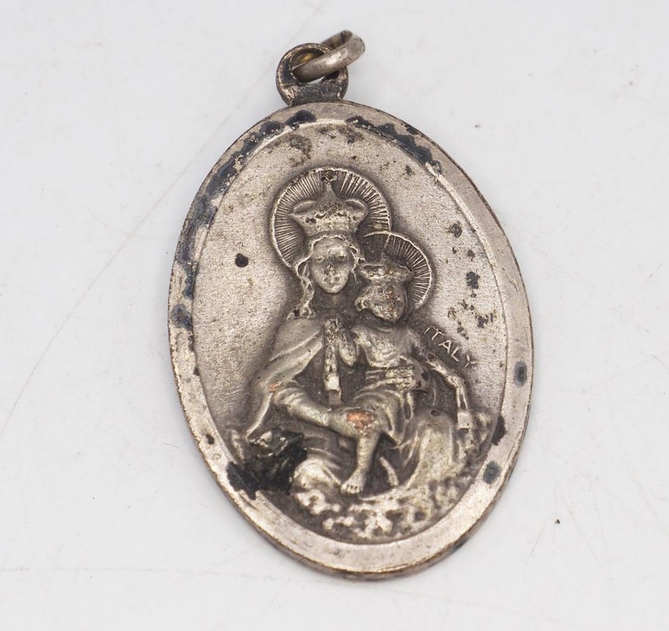 Religious Medallion Pendant Sacred Heart of Jesus made in Italy eBay