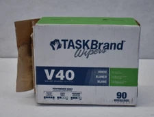 Taskbrand 90 Pack Wipers V40 White 9" x 12.25" Polishing Cleaning Light Duty