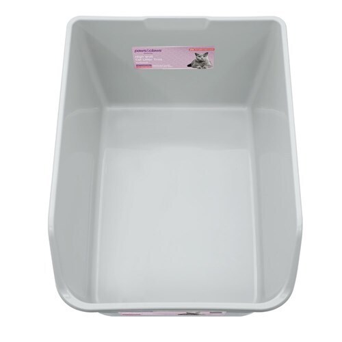 Paws & Claws Deep Cat Litter Tray High Wall Pet Toilet Tray Raised Box