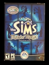 The Sims Makin Magic Expansion Pack 2003 PC 2 CD-ROM Game CIB w/Sims2 Preview CD