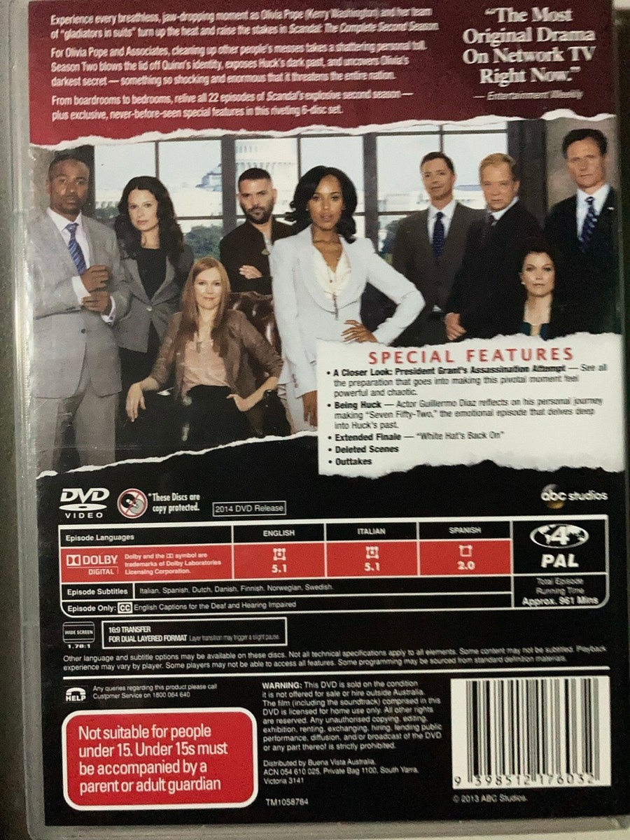 SCANDAL Series 2 6 x DVD Complete Second Series Two 0821