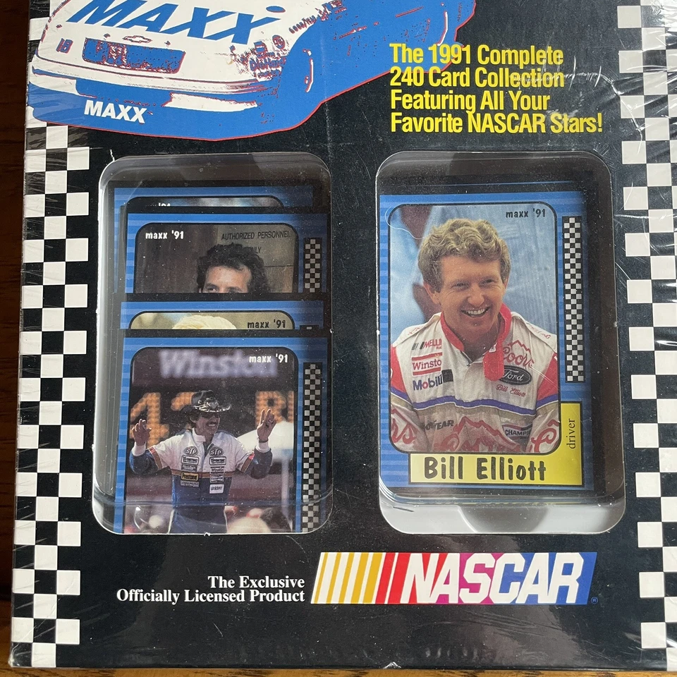 1991 MAXX Race Cards Complete 240 NASCAR Card Set FACTORY SEALED BOX - Image 2 of 4