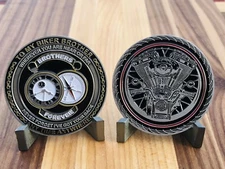 MOTORCYCLE CHALLENGE COIN "TO MY BIKER BROTHER ANYTIME ANYWHERE" COLLECTORS COIN