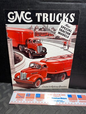 ORIGINAL VINTAGE SALES BROCHURE 1947 GMC TRUCKS NEW SPECIAL TRACTOR MODELS