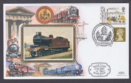 Great Britain 1998 Benham Silk Train Cover London Midland Scottish Railway Crewe