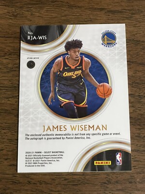 【希少】NBA James Wiseman 赤ウェーブパラレル 2020-21 Panini Mosaic NBA Debut Red Wave Prizm James Wiseman