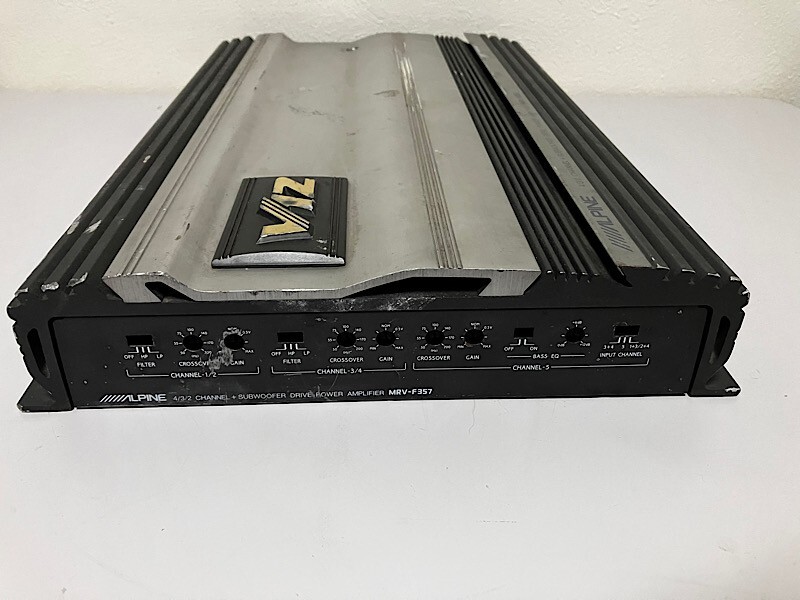 ALPINE MRV-F357 5ch アンプ Alpine MRV-F357 5 Channel Car Amplifier Used 30W x 4 and