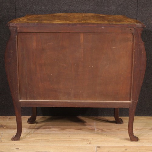 Commode Italien Bois Marqueté Meuble Commode Style Ancien Xx Seconde - Picture 8 of 12