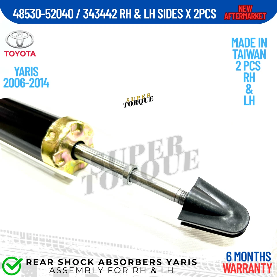 Amortiguadores traseros del lado del conductor y del pasajero para Toyota Yaris 2006-2014 Foto 3 de 4