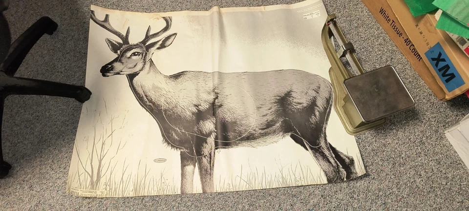 2 VTG Saunders Target Bear & Deer, Archery Target 40" X 28" Shipped Folded. - Image 4 of 4