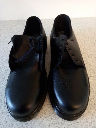 BRAND NEW, Goliath Safety Work Shoes Size 5, Steel Toe Caps, Black Leather - Picture 2 of 4