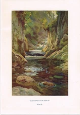 Glen Finglas The Trossachs Antique Colour Picture Print E Haslehust 1920 BL#60