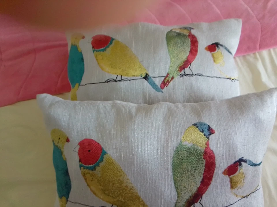 Juego De Colección 2 ALMOHADAS DECORATIVAS DE AVES DE GRANJA DE CAMPO 13"X18" Porche Hogar Foto 4 de 4