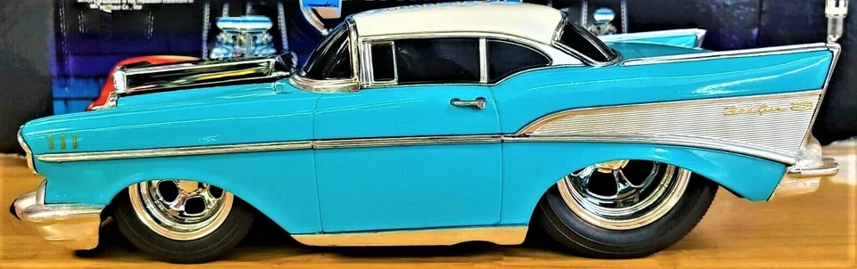 57 Chevy 1957 Race Car Dragster Custom Built Classic Metal Concept Model 55 1955 - Image 2 of 4