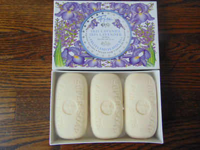 FISSI FIRENZE IRIS FRUITS AND FLAVOURS TUSCAN ITALY SOAP SET OF 3X6.35oz NEW