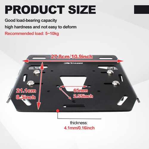 Soporte portaequipajes trasero moto apto para Ducati DesertX 2022-2024 negro - Imagen 7 de 20