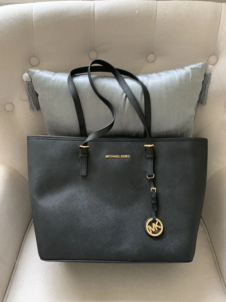 MICHAEL KORS Jet Set Medium Saffiano Leather Top-Zip Tote Bag