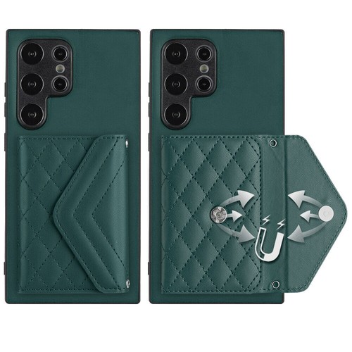Grid Leather Card Slot Phone Case For Samsung S24 S23 S22 A54 A14 A53 A13 A25 - 第 9/15 張圖片