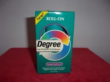 Degree roll on anti-perspirant deodorant 1.5 oz NEW NOS vntg Powder Fresh scent