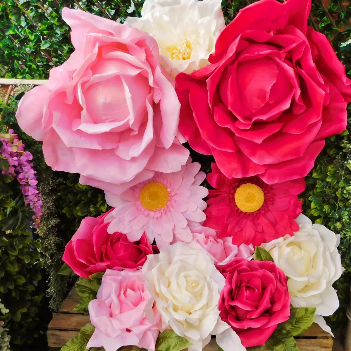 Large pink cheap artificial flowers