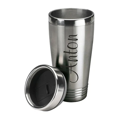 Travel Mug Thermo Isolierbecher Falun aus Edelstahl mit Gravur doppelwandig - Bild 1 von 4
