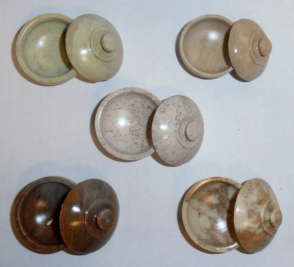 10 шт. горшки для смазывания мыльного камня благовония угольные горящие чаши ювелирные изделия с крышками инди - Изображение 4 из 4