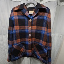 1950s Womens M Pendleton USA Made Heritage Wool Plaid '49er Iconic Jacket Blazer