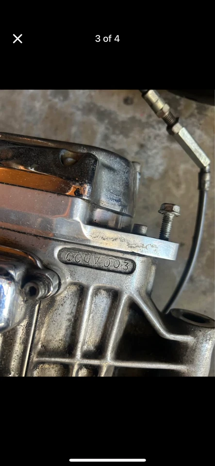 Harley Dyna 1992 OEM caja de cambios transmisión de 5 velocidades buen estado cubiertas cromadas Foto 3 de 4