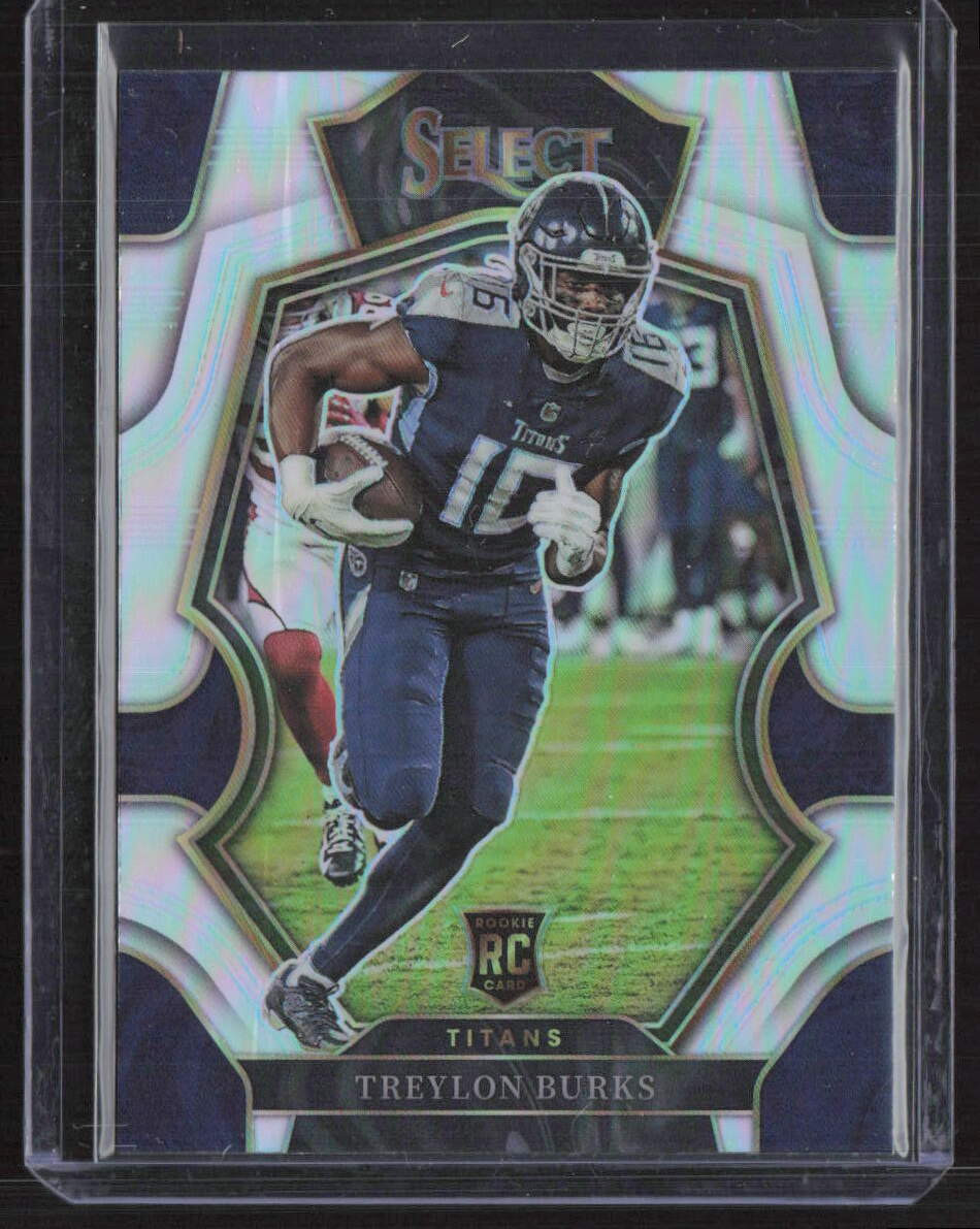 2022 Panini Select #195 Treylon Burks Red and Blue Prizm Die Cut