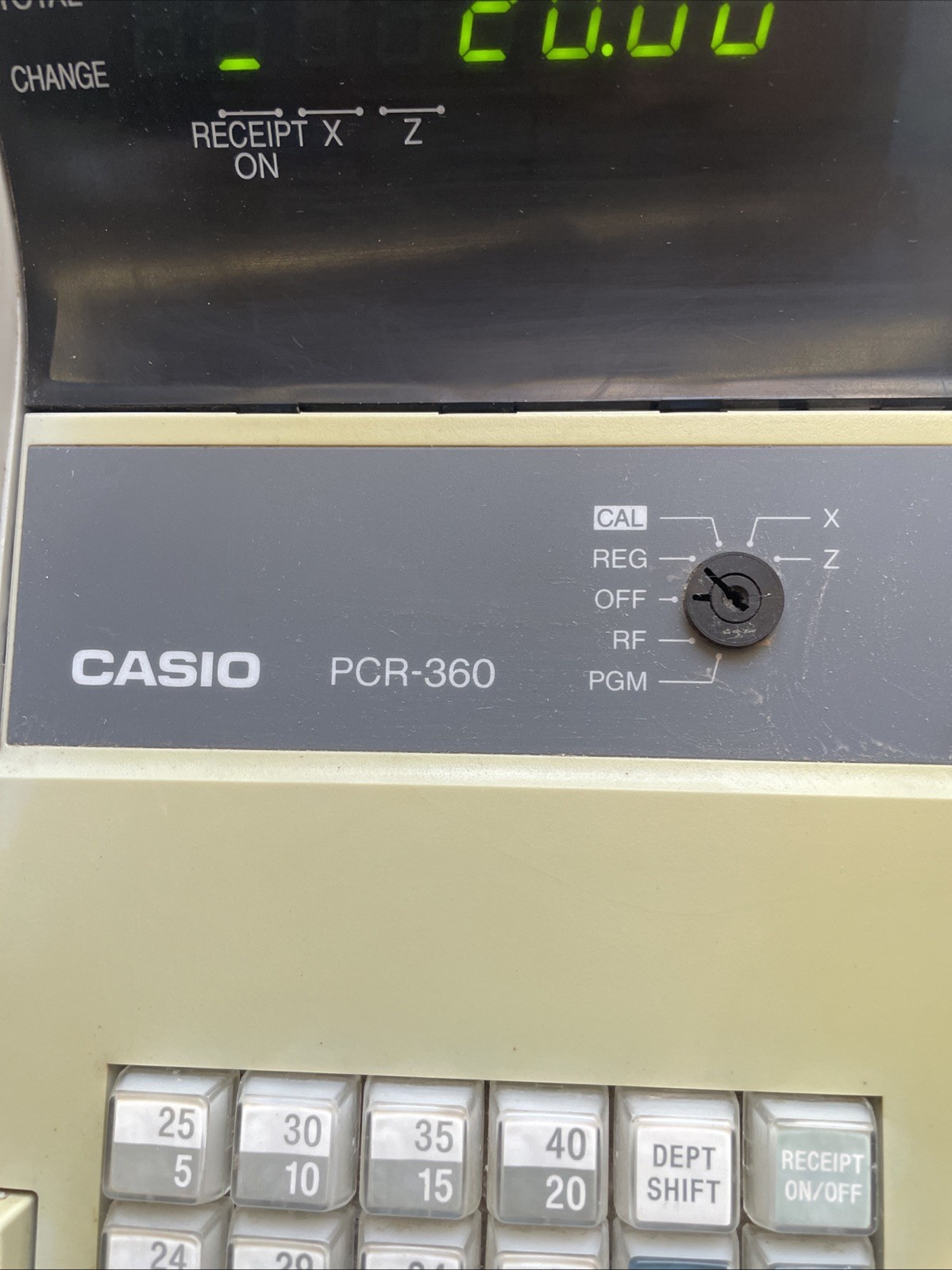 как выглядит Vintage Casio Electronic Cash Register With Money Drawer - PCR-360 No Keys фото