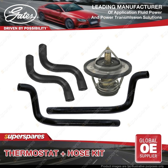 Gates Thermostat + Radiator Hose + Heater Hose Kit for Holden Colorado RC 3.0L