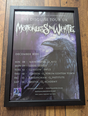 Motionless In White The Disguise Tour UK 2019 Framed Kerrang! A4 Ideal Gift