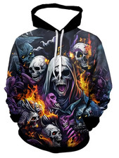 Skull Hoodie - Halloween Theme - 3D All Over Print Hoodie