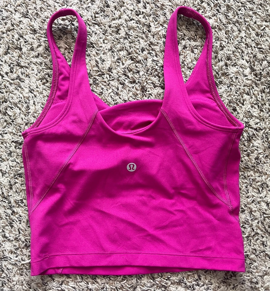 Sujetador sin mangas Lululemon Align para mujer 2 rosa acolchado LW1CW8S Foto 2 de 4