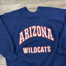 Vintage Arizona Wildcats Sweatshirt Mens Large Blue Pullover Crew Neck TULTEX