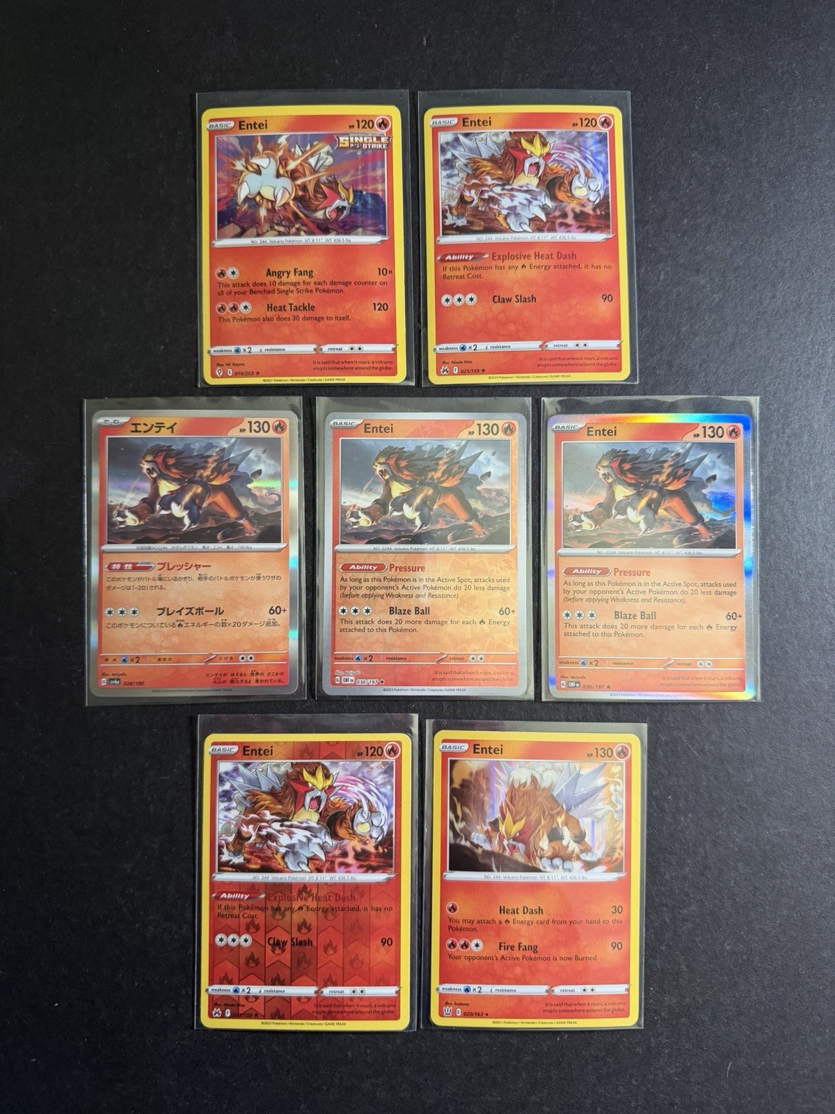 7 Entei Pokemon Card Collection Holo Rare Reverse SWSH SV Japanese PTCG A2