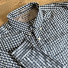 Eddie Bauer Mens 2XL Plaid Relaxed Fit Wrinkle Free Long Sleeve Button Down Top