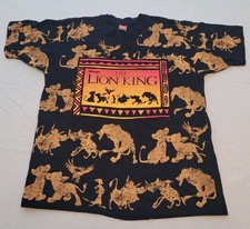 Vintage 90  s The Lion King Disney All Over Print T-Shirt OSFA Adult Jerry Leigh