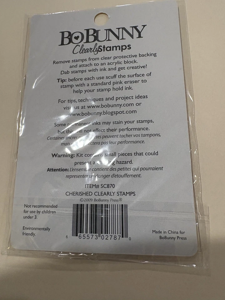 BoBunny Clearly Stamps SC870 Cherished 5 pcs.  - Image 2 of 2