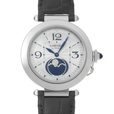 Cartier Pasha de Cartier Moonphase 41mm WSPA0030 Men Silver/Blue #W1308 2