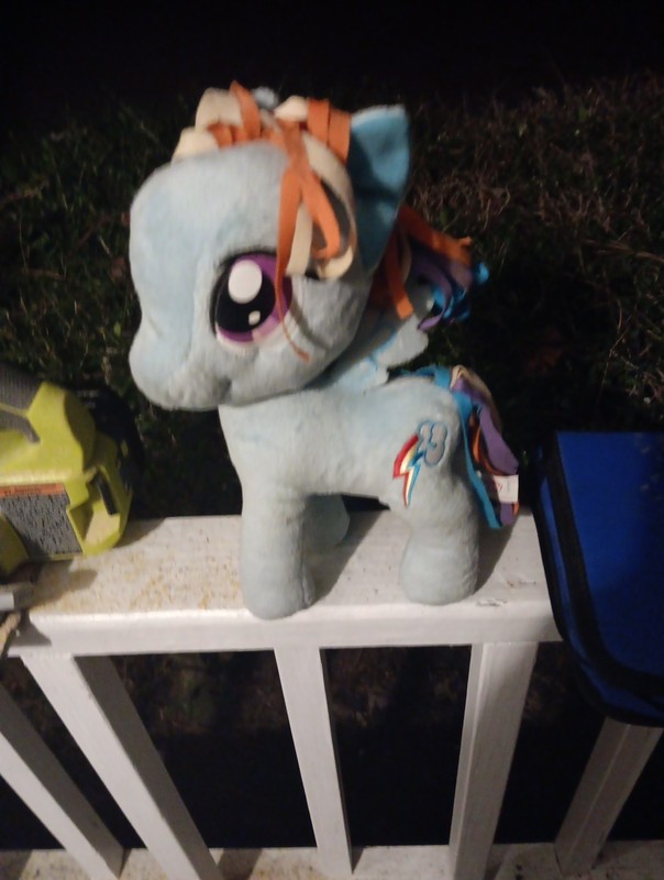 My Little Pony Rainbow Dash Horse Plush Stuffed Animal Toy Hasbro Ribbon Hair
