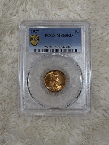 1927 Lincoln Cent PCGS MS65 RD